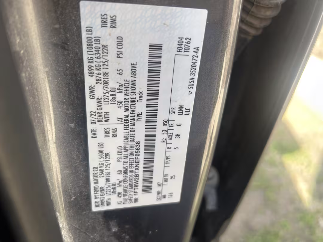 2022 Ford F-250 SD - 1FT8W2BTXNEF05638 - Image #15